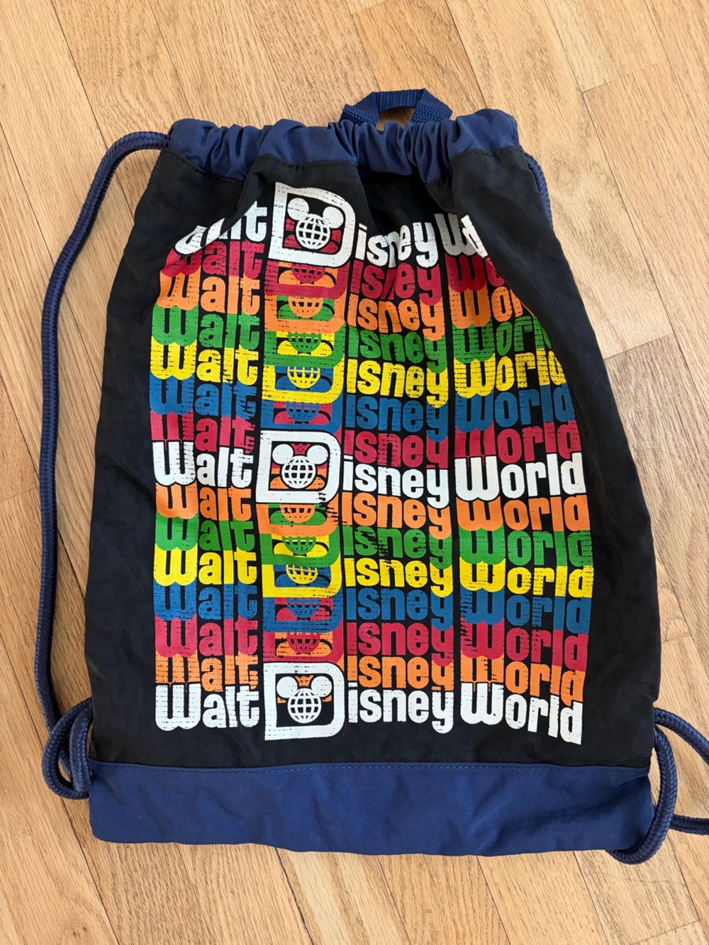 Disney Multi-Color 'Walt Disney World' Drawstring Backpack - Black & Blue